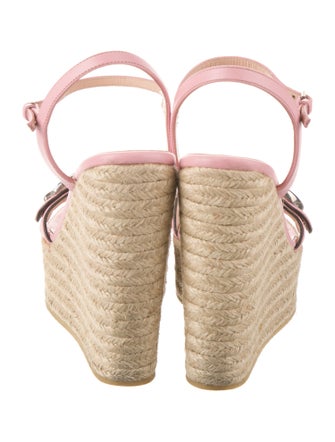 Gucci Double G Logo Leather Espadrilles