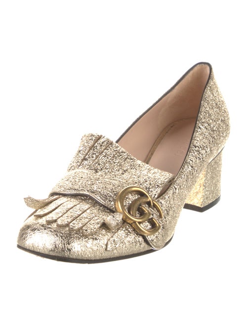 Gucci Double G Logo Leather Pumps