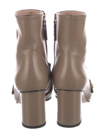 Gucci Double G Logo Leather Boots