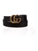 Gucci Double G Logo Leather Belt
