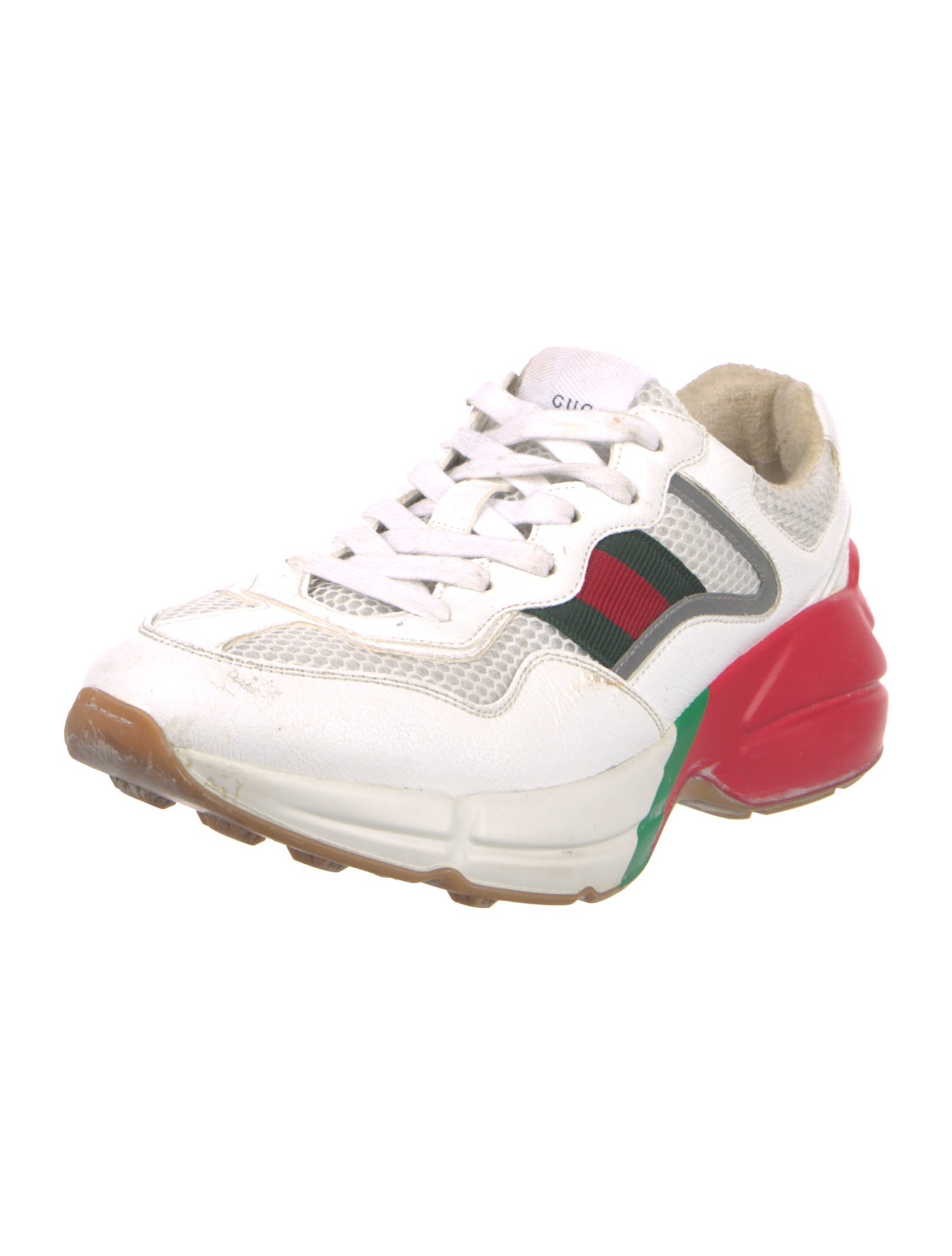 Gucci Web Accent Leather Chunky Sneakers