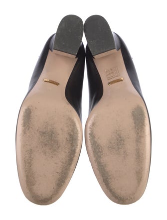 Gucci Faux Pearl Accents Leather Pumps