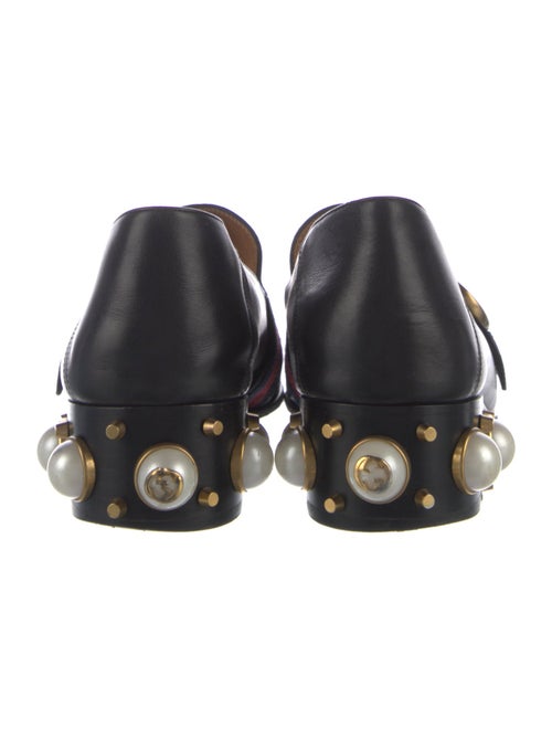 Gucci Faux Pearl Accents Leather Pumps
