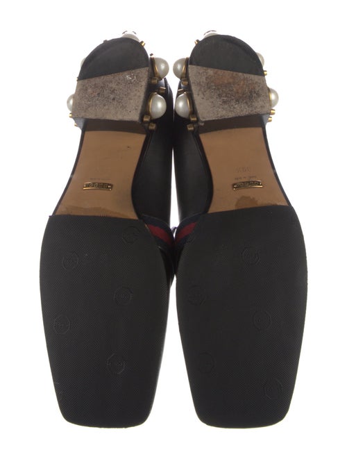 Gucci Faux Pearl Accents Leather Pumps