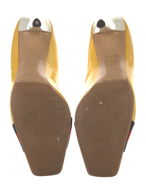 Gucci Sylvie Web Accent Patent Leather Pumps