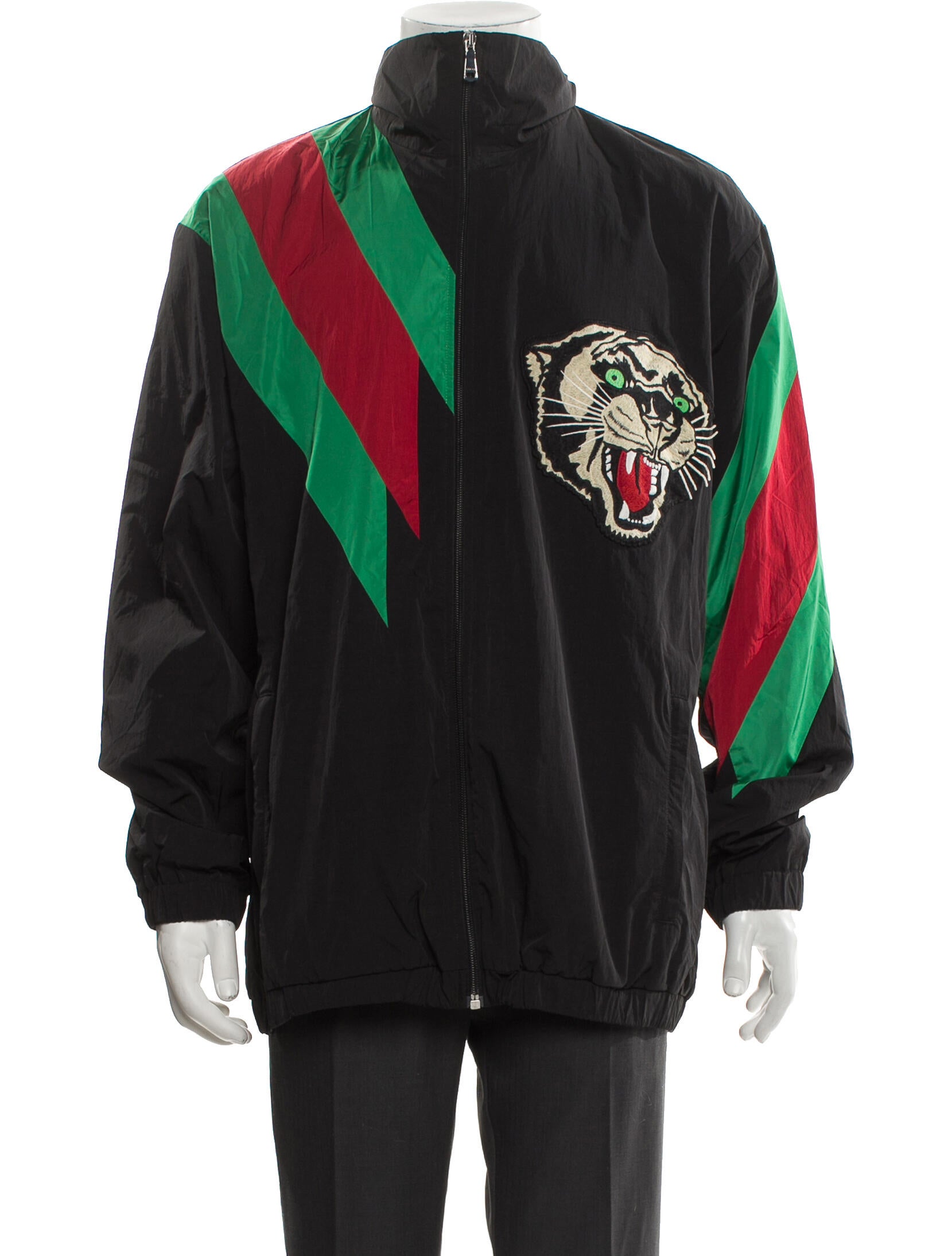 Gucci Web Accent Striped Windbreaker