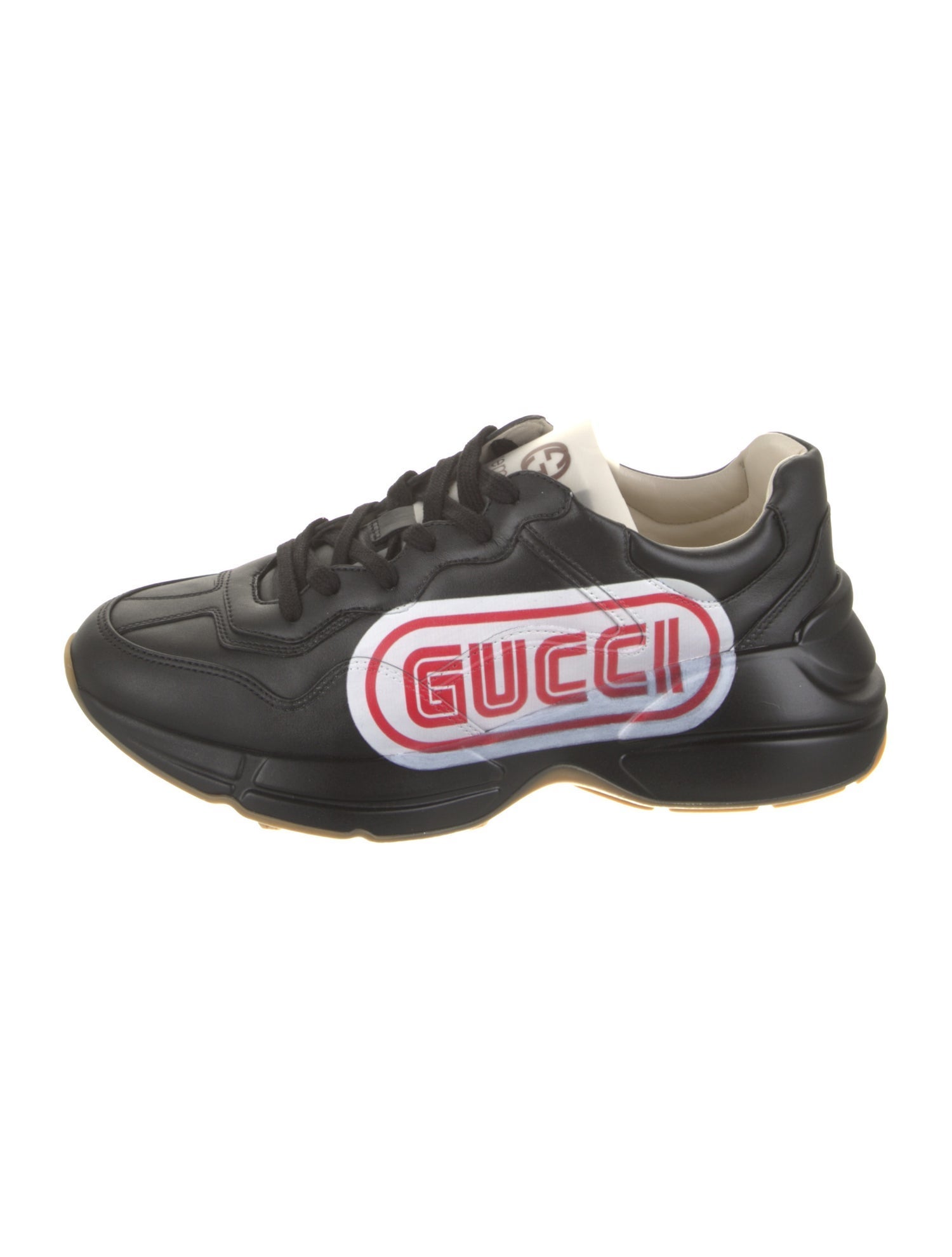 Gucci Leather Graphic Print Sneakers w/ Tags