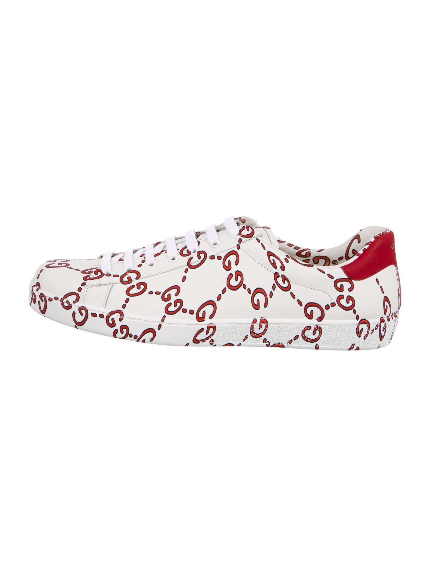 Gucci GG Logo Leather Sneakers w/ Tags