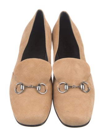 Gucci Horsebit Accent Suede Loafers