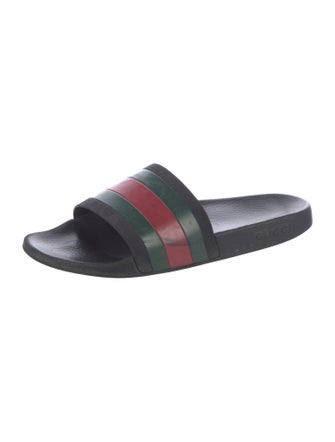 Gucci Web Accent Rubber Slides