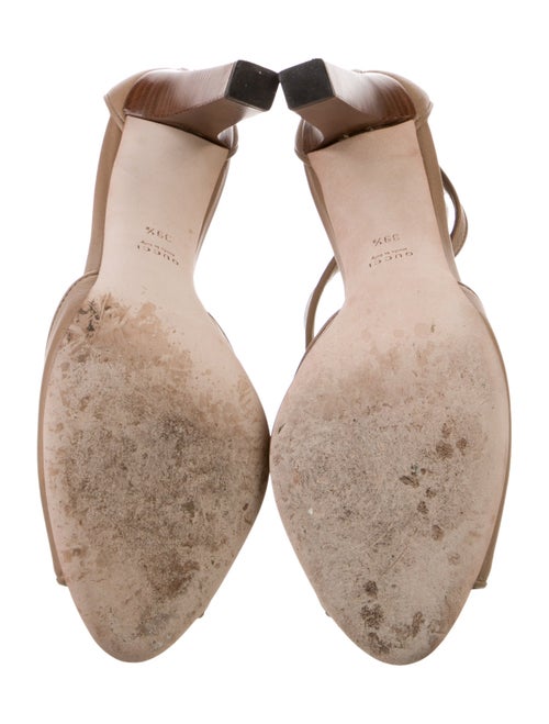 Gucci Interlocking G Logo Leather T-Strap Pumps