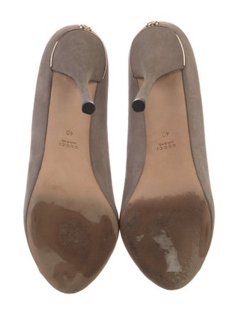 Gucci Interlocking G Logo Suede Pumps