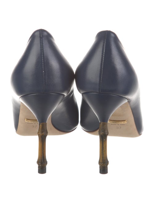 Gucci Bamboo Accent Leather Pumps