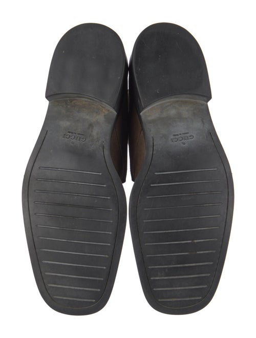 Gucci Suede Leather Trim Embellishment Lace-Up Boots