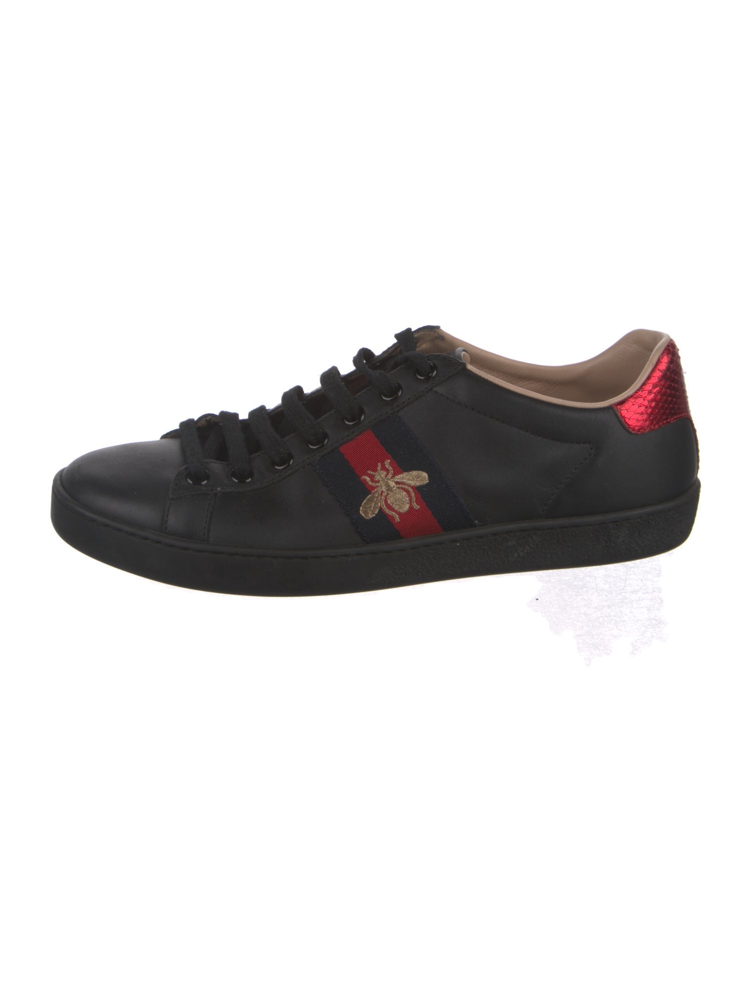 Gucci Sylvie Web Accent Leather Sneakers
