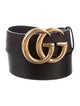 Gucci Double G Logo Leather Belt