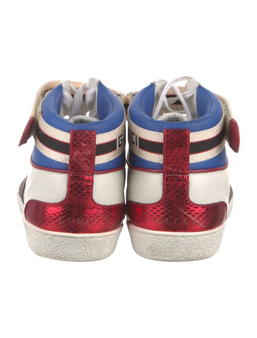 Gucci Web Accent Leather Sneakers