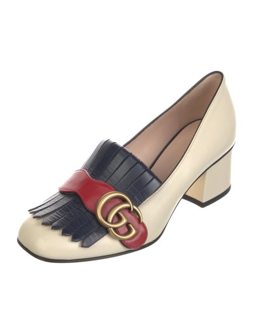 Gucci Double G Logo Leather Pumps