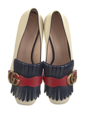 Gucci Double G Logo Leather Pumps
