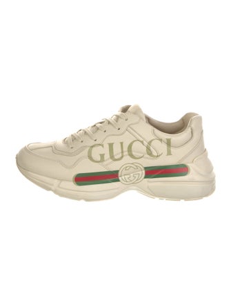 Gucci Web Accent Leather Sneakers