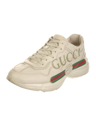 Gucci Web Accent Leather Sneakers