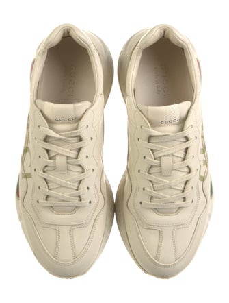 Gucci Web Accent Leather Sneakers