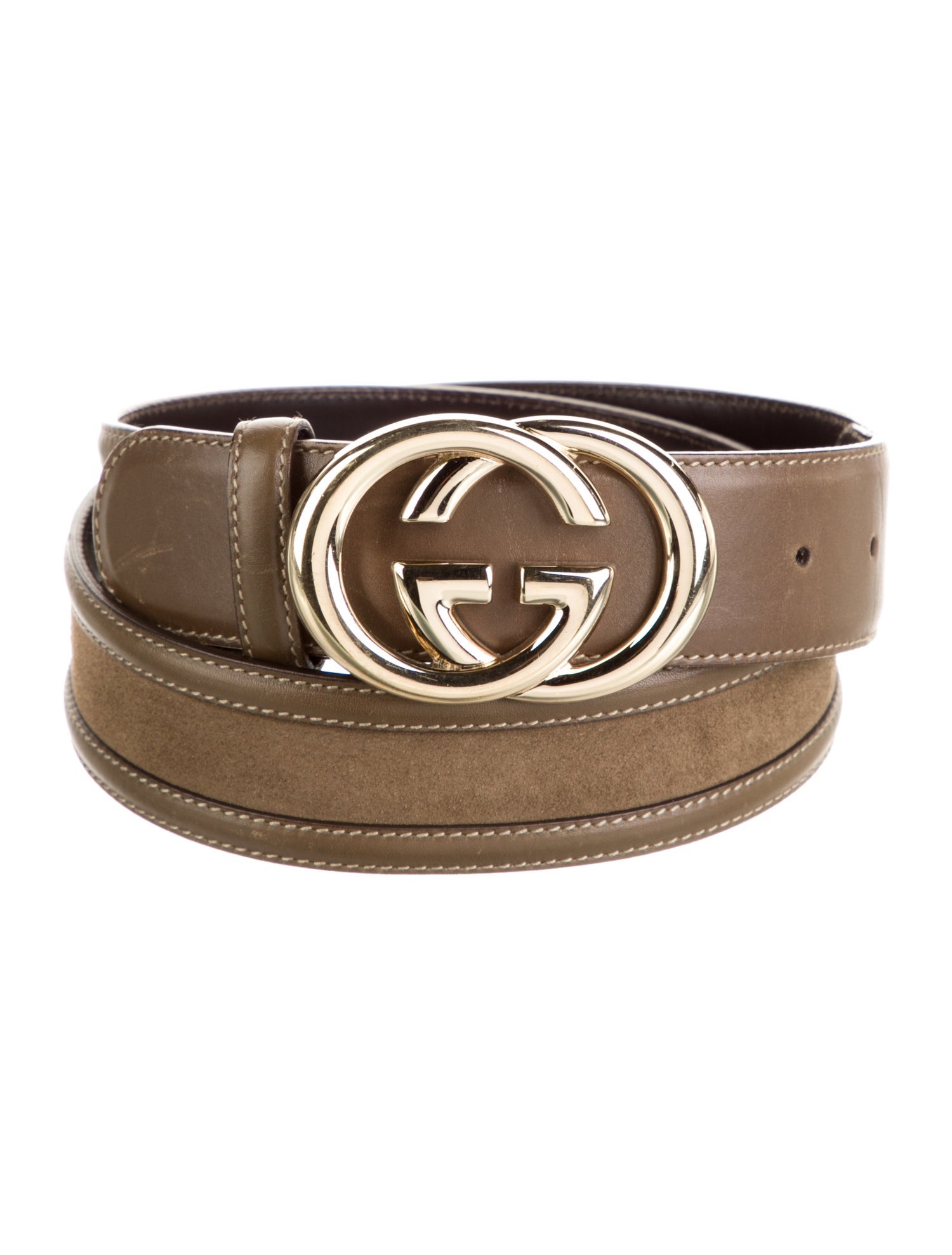 Gucci Interlocking G Logo Leather Belt