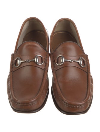Gucci Horsebit Accent Leather Dress Loafers