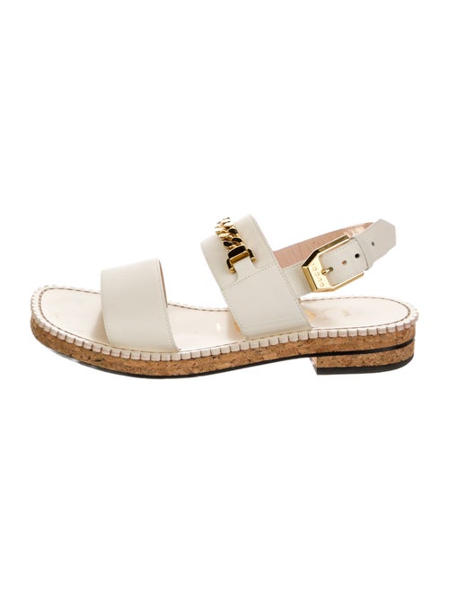 Gucci Leather Chain-Link Accents Espadrilles