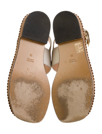 Gucci Leather Chain-Link Accents Espadrilles