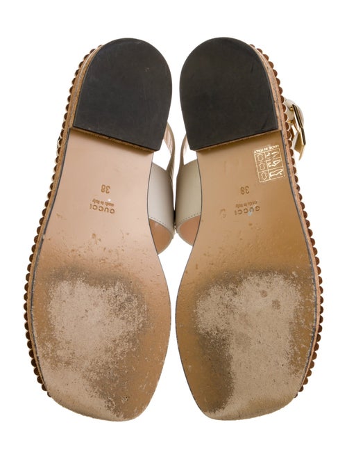 Gucci Leather Chain-Link Accents Espadrilles