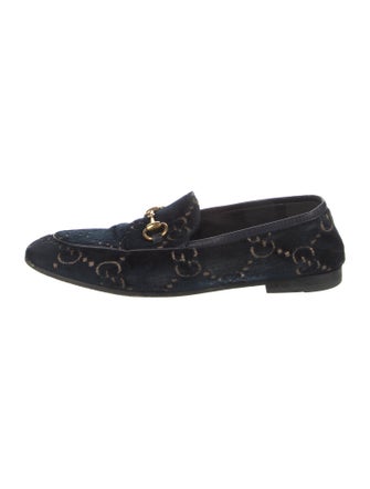 Gucci Horsebit Accent Velvet Loafers