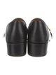 Gucci Faux Pearl Accents Leather Loafers