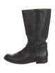 Gucci Interlocking G Logo Leather Moto Boots