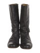 Gucci Interlocking G Logo Leather Moto Boots