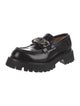 Gucci Patent Leather Chain-Link Accents Loafers