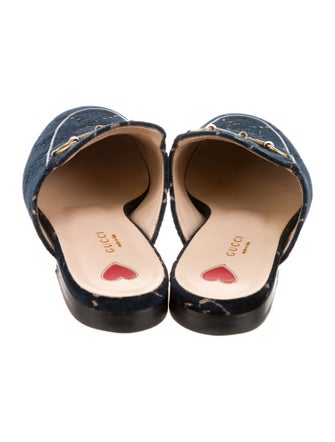 Gucci Horsebit Accent Velvet Mules