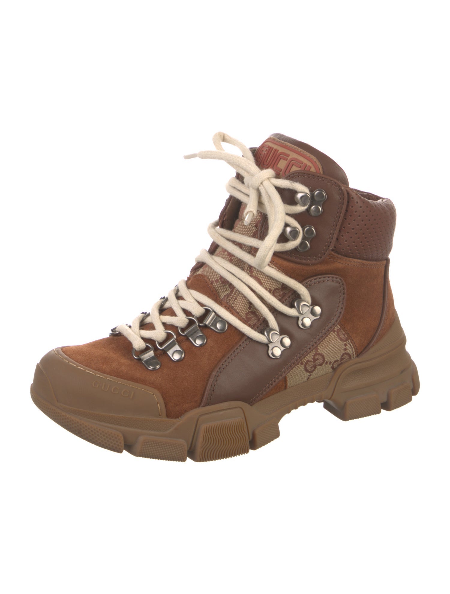 Gucci GG Canvas Suede Hiking Boots