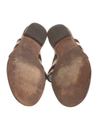 Gucci Ponyhair Animal Print Slides