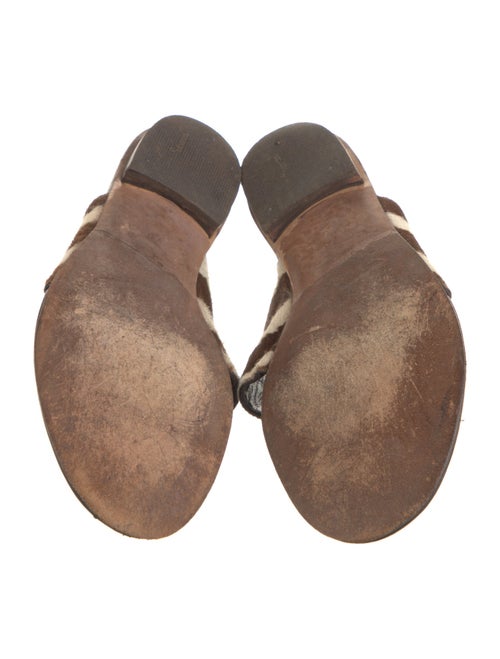 Gucci Ponyhair Animal Print Slides