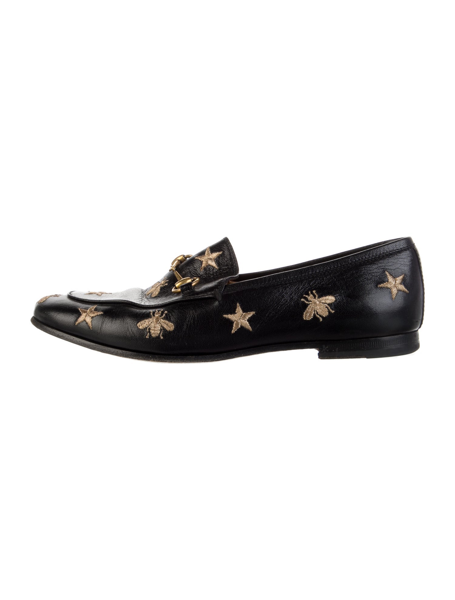 Gucci Horsebit Accent Leather Loafers