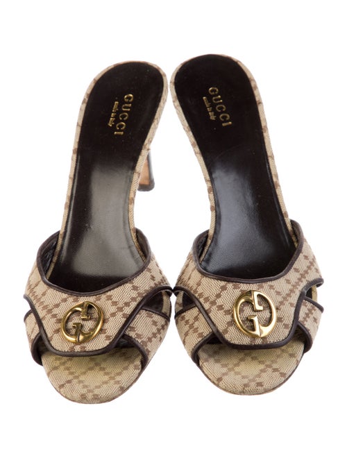 Gucci Canvas Animal Print Slides