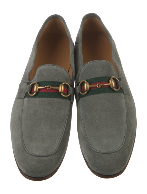 Gucci Web Accent Suede Dress Loafers