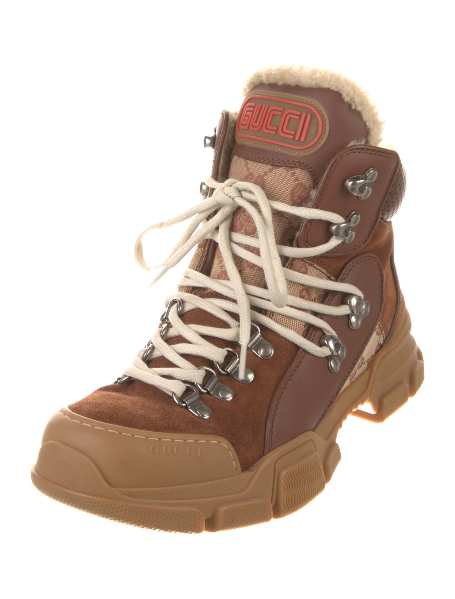 Gucci Flashtrek GG Canvas Hiking Boots