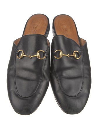 Gucci Horsebit Accent Leather Mules