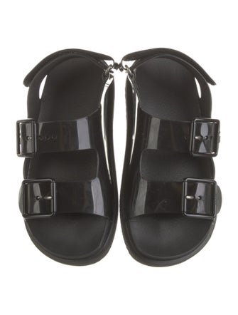 Gucci Double G Logo Rubber Slingback Sandals