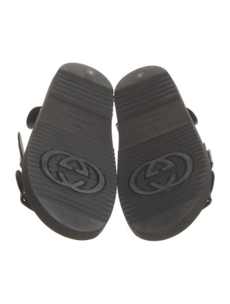 Gucci Double G Logo Rubber Slingback Sandals