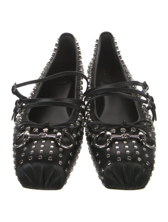 Gucci Horsebit Accent Suede Ballet Flats