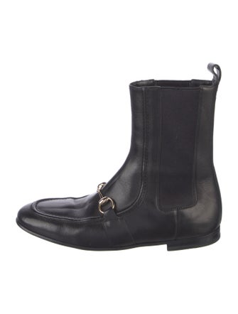 Gucci Horsebit Accent Leather Chelsea Boots
