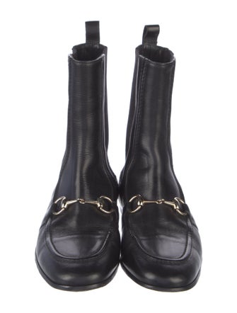 Gucci Horsebit Accent Leather Chelsea Boots